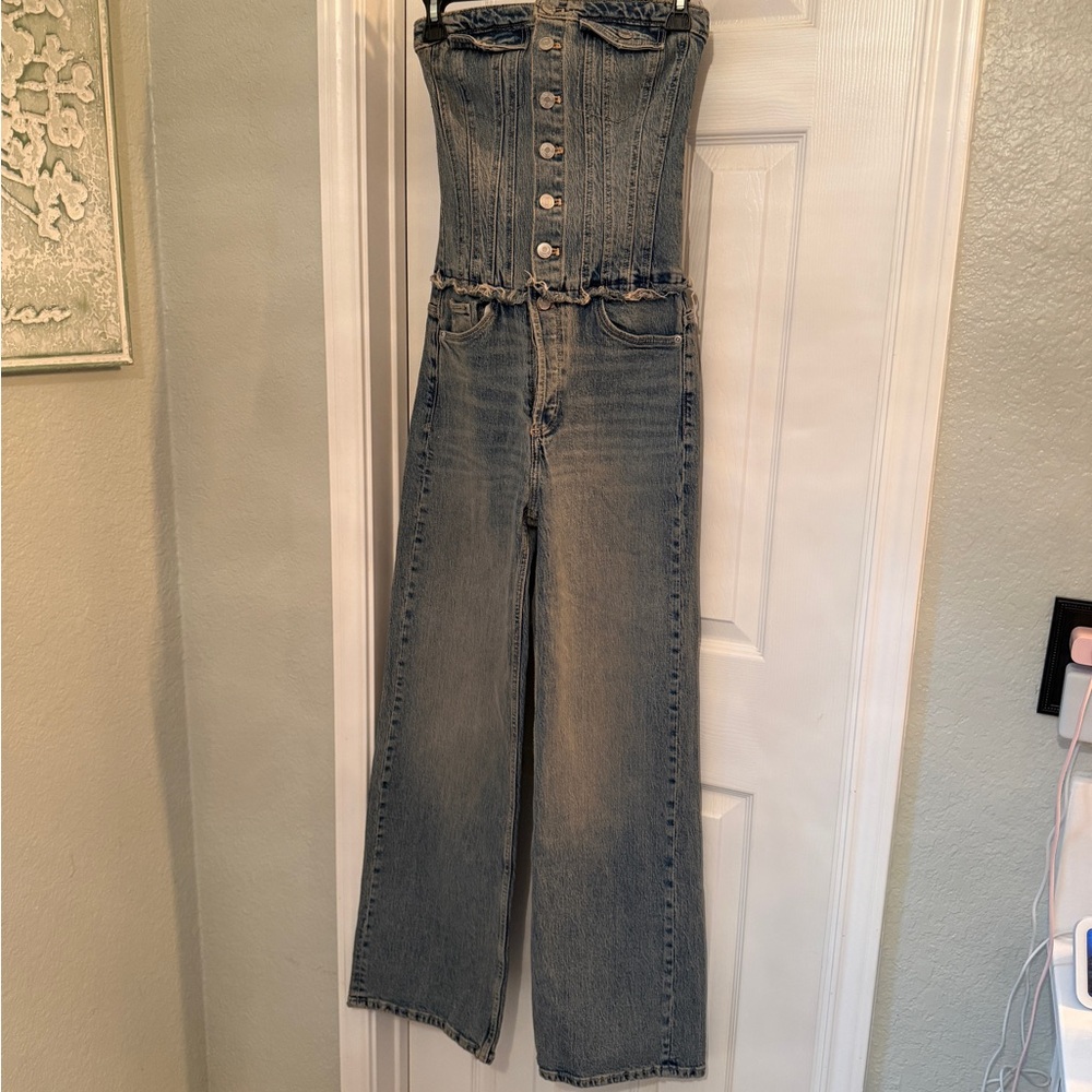 Zara Denim Jumpsuit